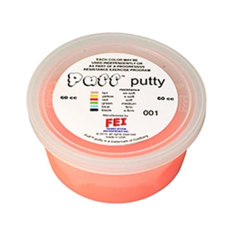 Fabrication Enterprises Fabrication Enterprises 10-1402 60cc Puff Lite Color-Coded Exercise Putty; Soft; Red 10-1402